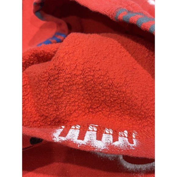 Kid’s Youth Red Pullover Red Hoodie Sweatshirt NB Graffiti Design Medium (10/12) - Picture 7 of 16
